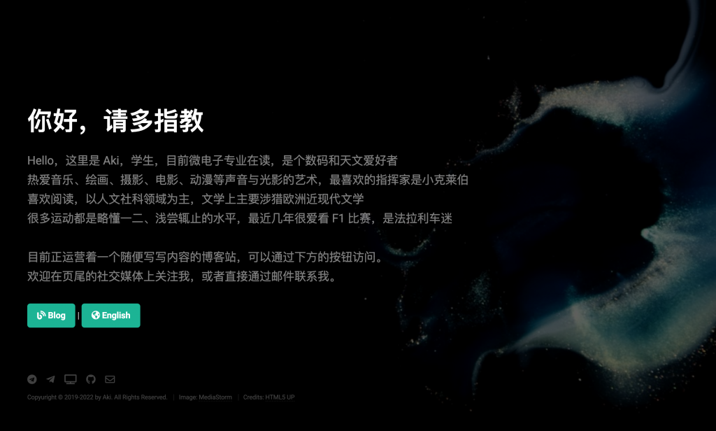 个人主页 v1 截图